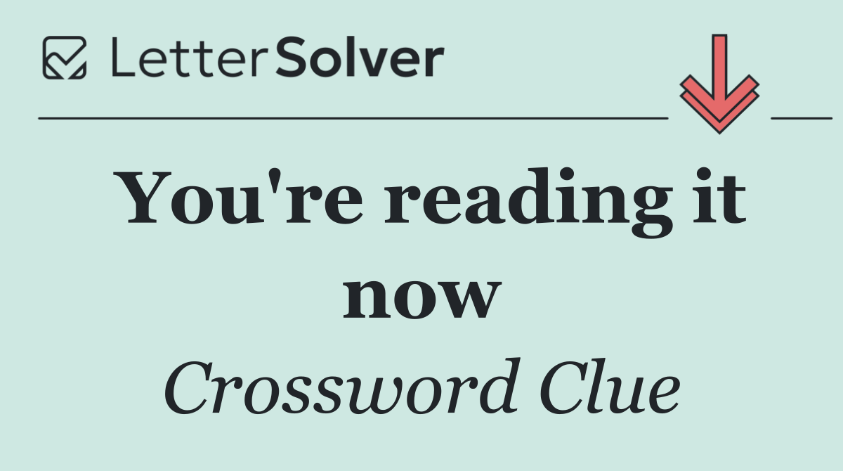 You're reading it now