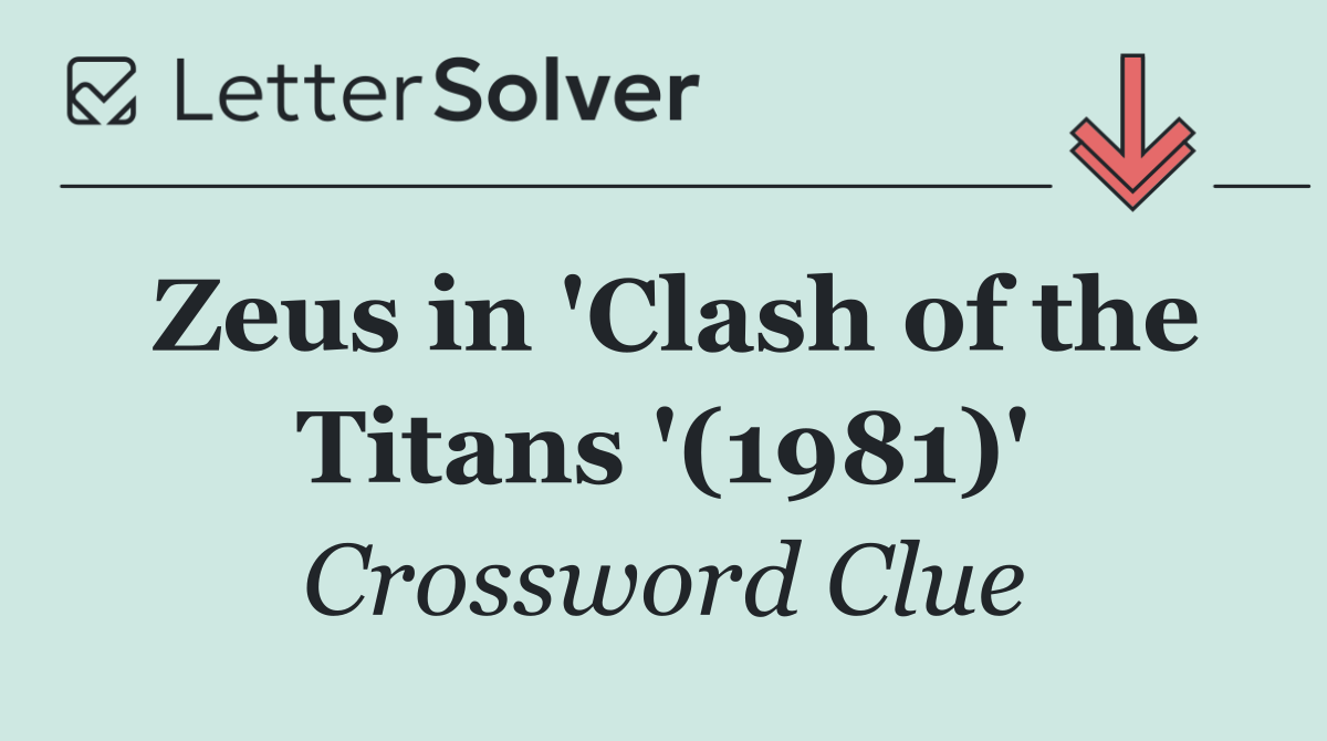 Zeus in 'Clash of the Titans '(1981)'