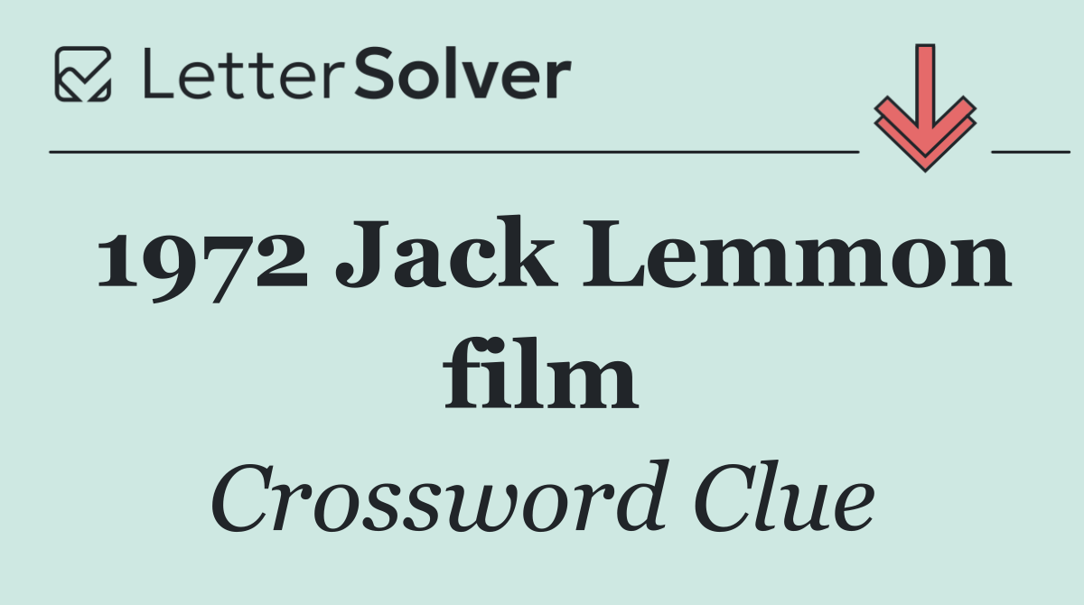 1972 Jack Lemmon film