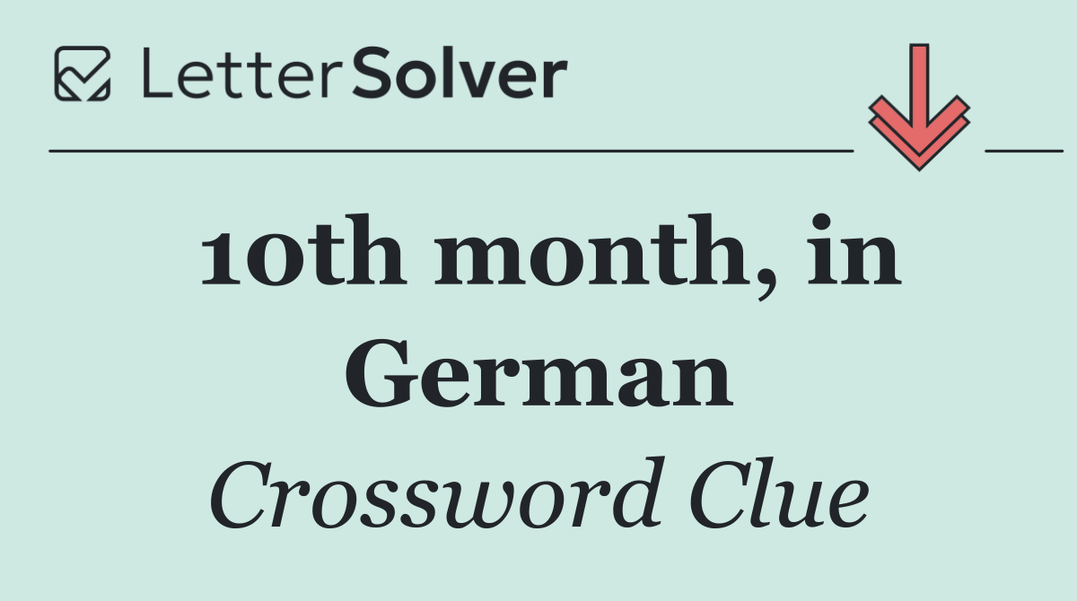 10th month, in German