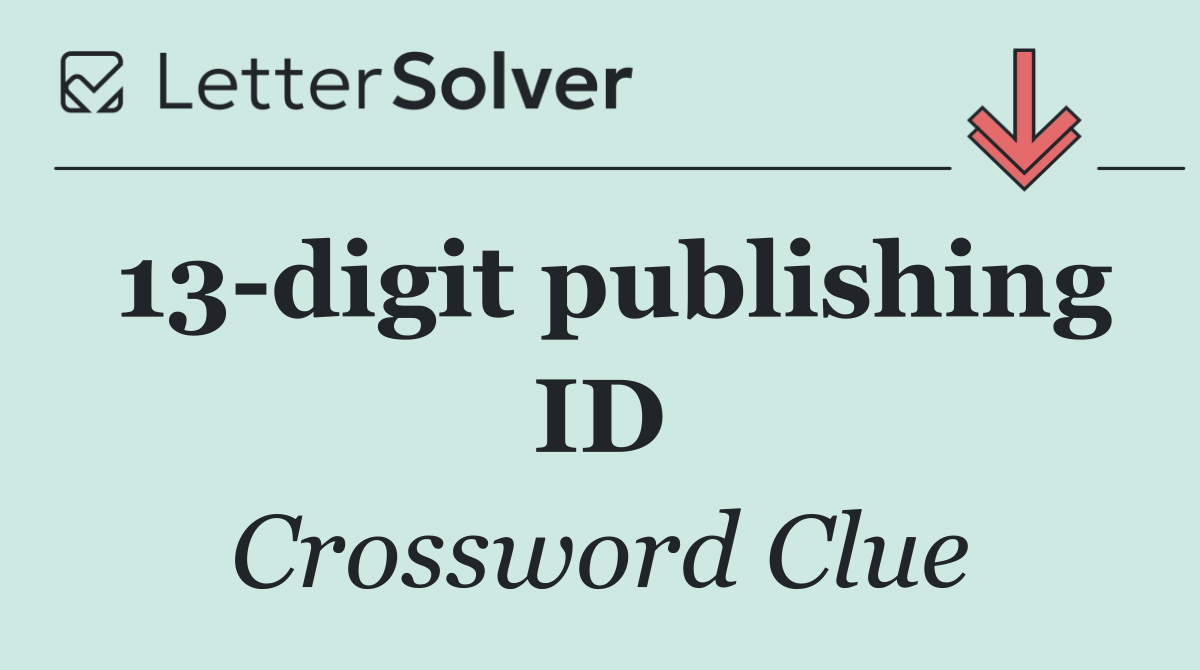 13 digit publishing ID