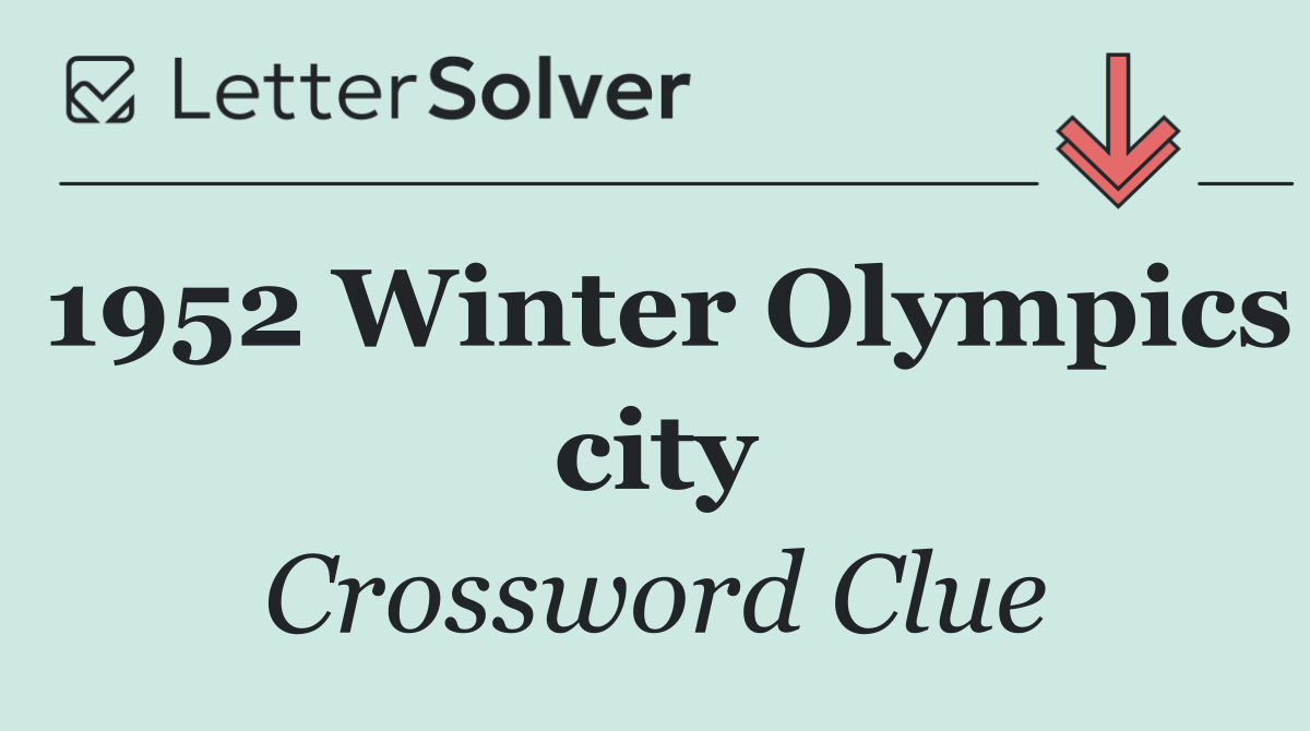1952 Winter Olympics city