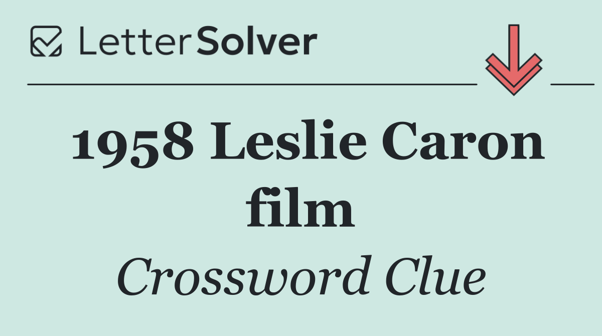 1958 Leslie Caron film