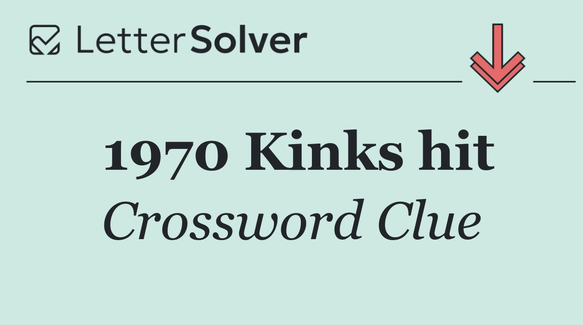 1970 Kinks hit