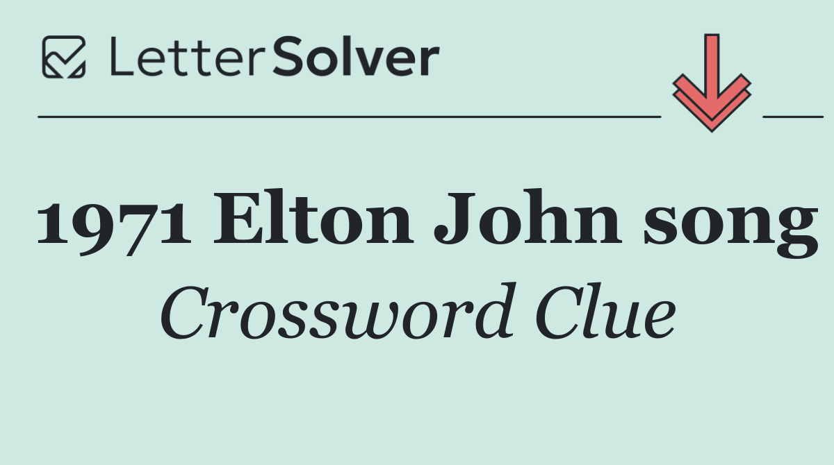 1971 Elton John song