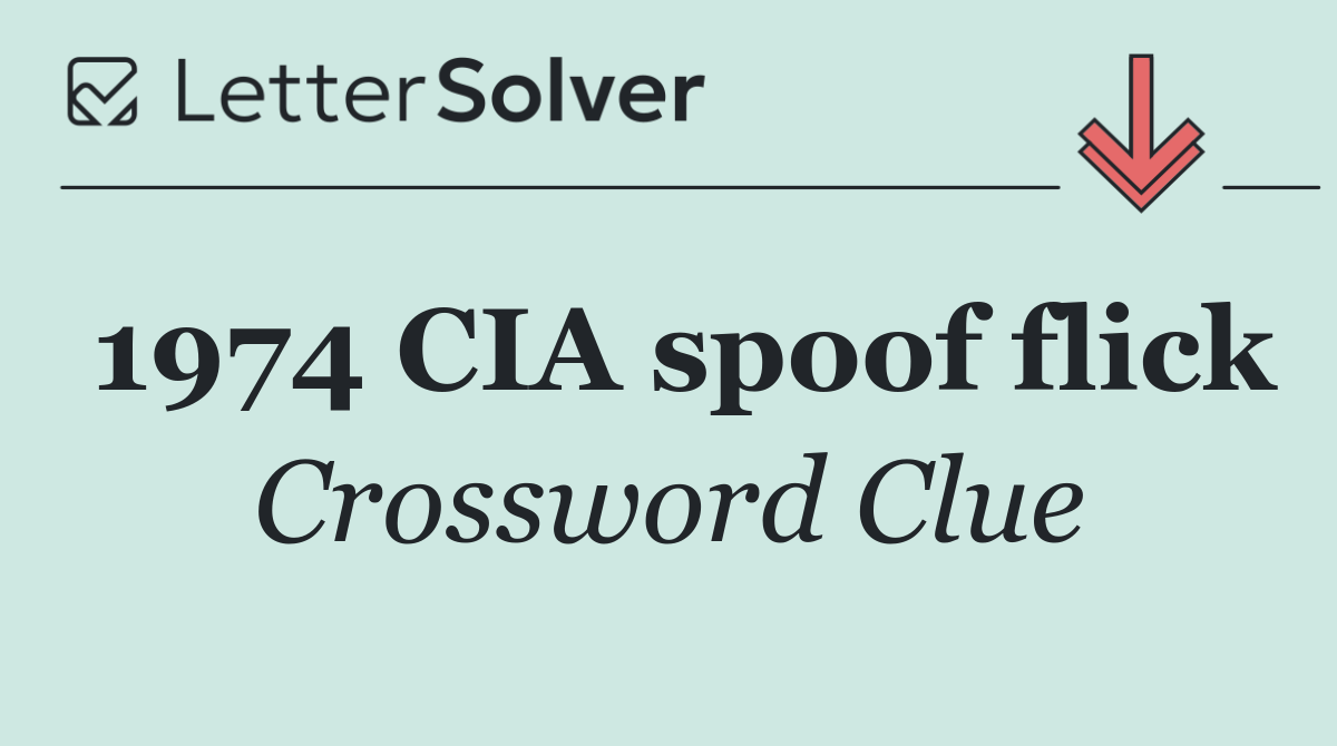 1974 CIA spoof flick