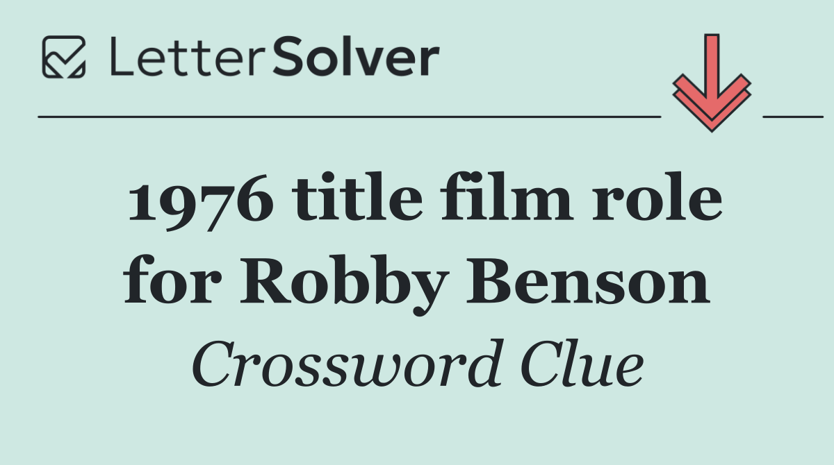 1976 title film role for Robby Benson
