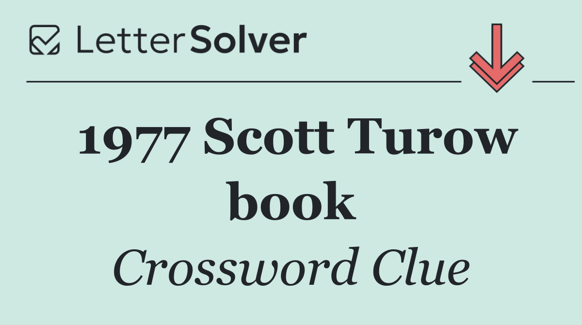 1977 Scott Turow book