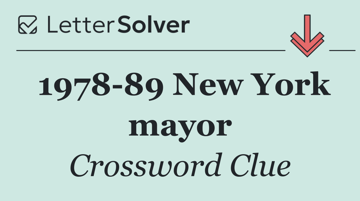 1978 89 New York mayor