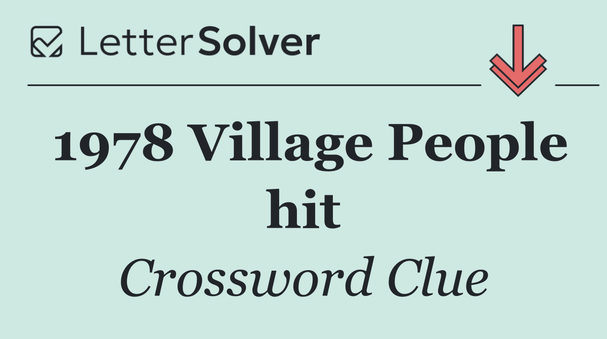 1978 Village People hit