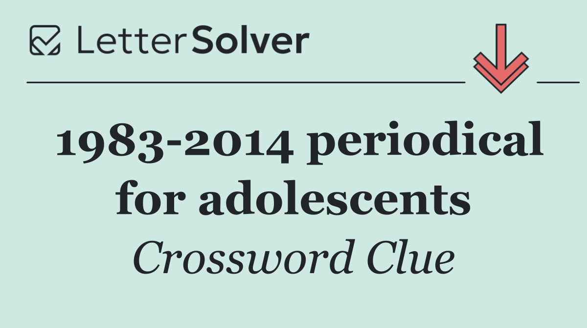 1983 2014 periodical for adolescents