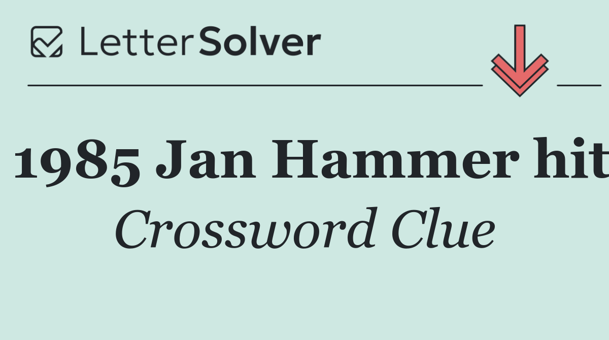 1985 Jan Hammer hit