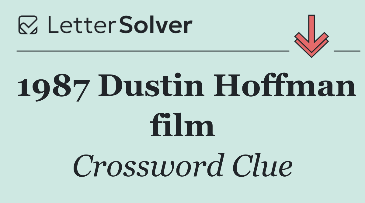1987 Dustin Hoffman film