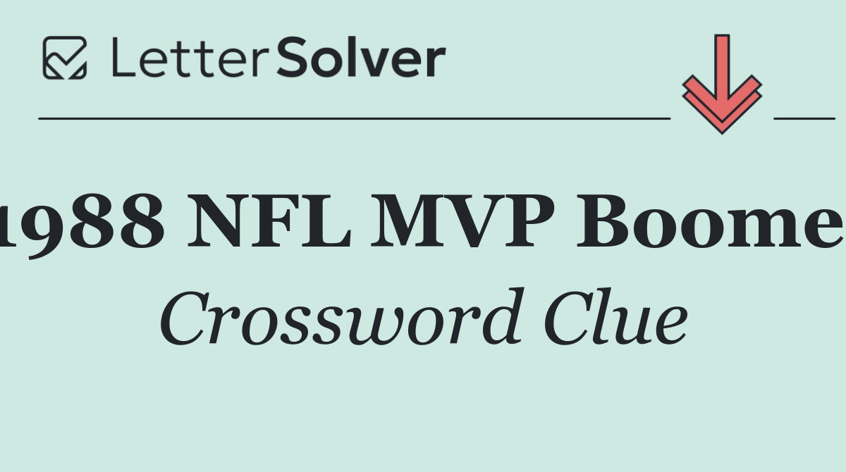 1988 NFL MVP Boomer