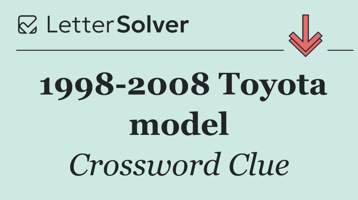 1998 2008 Toyota model