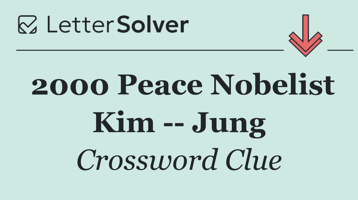 2000 Peace Nobelist Kim    Jung