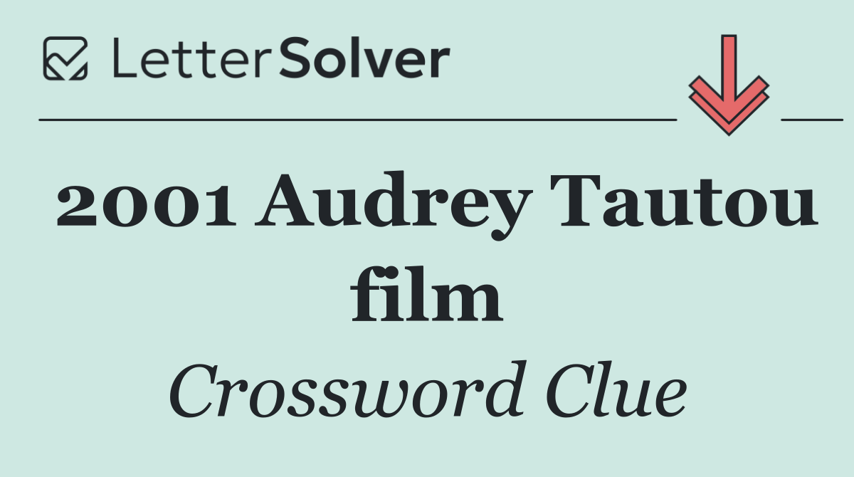 2001 Audrey Tautou film