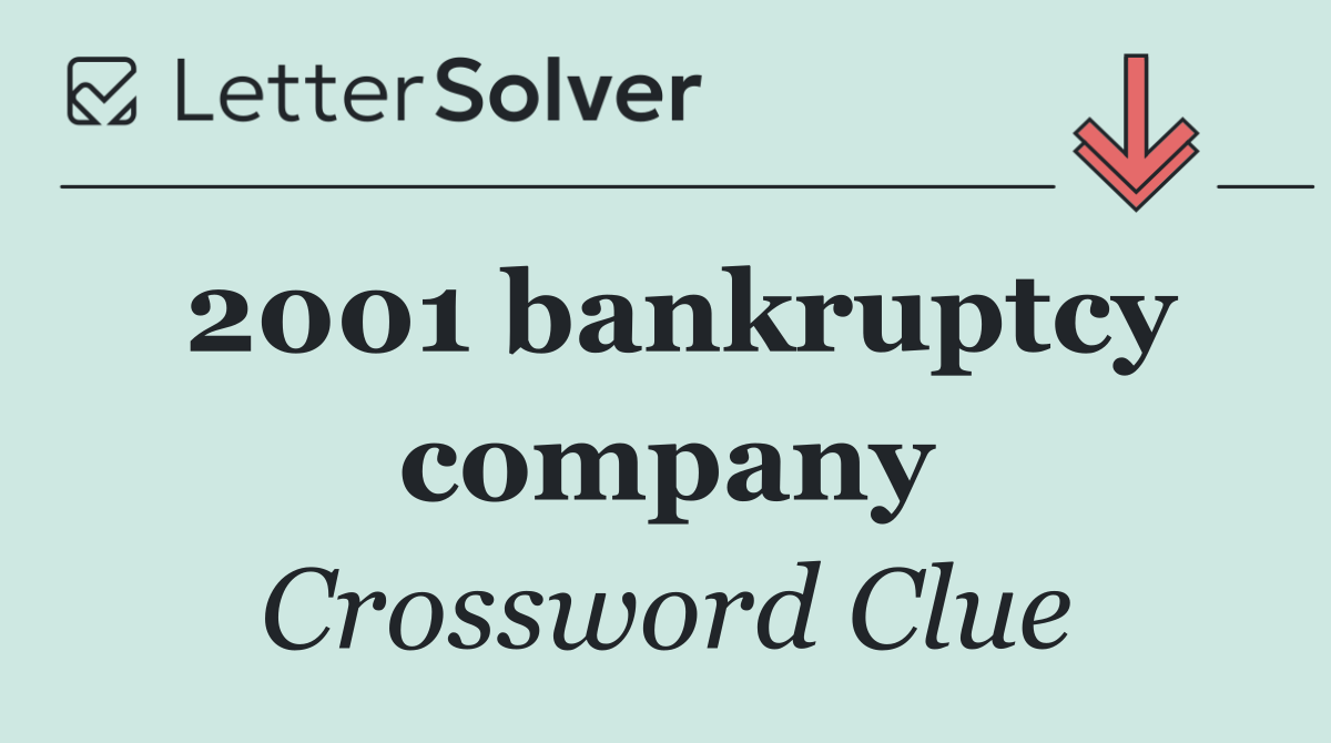 2001 bankruptcy company
