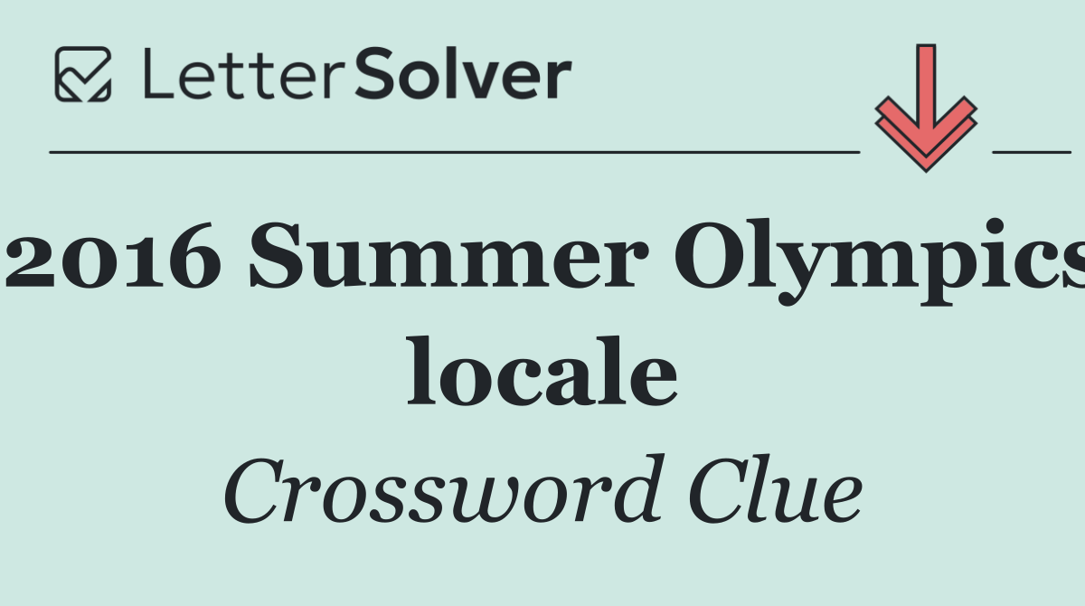 2016 Summer Olympics locale