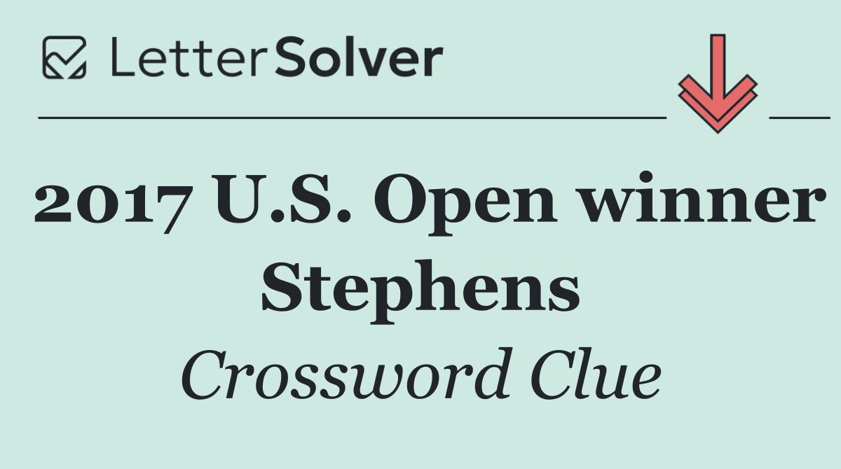 2017 U.S. Open winner Stephens