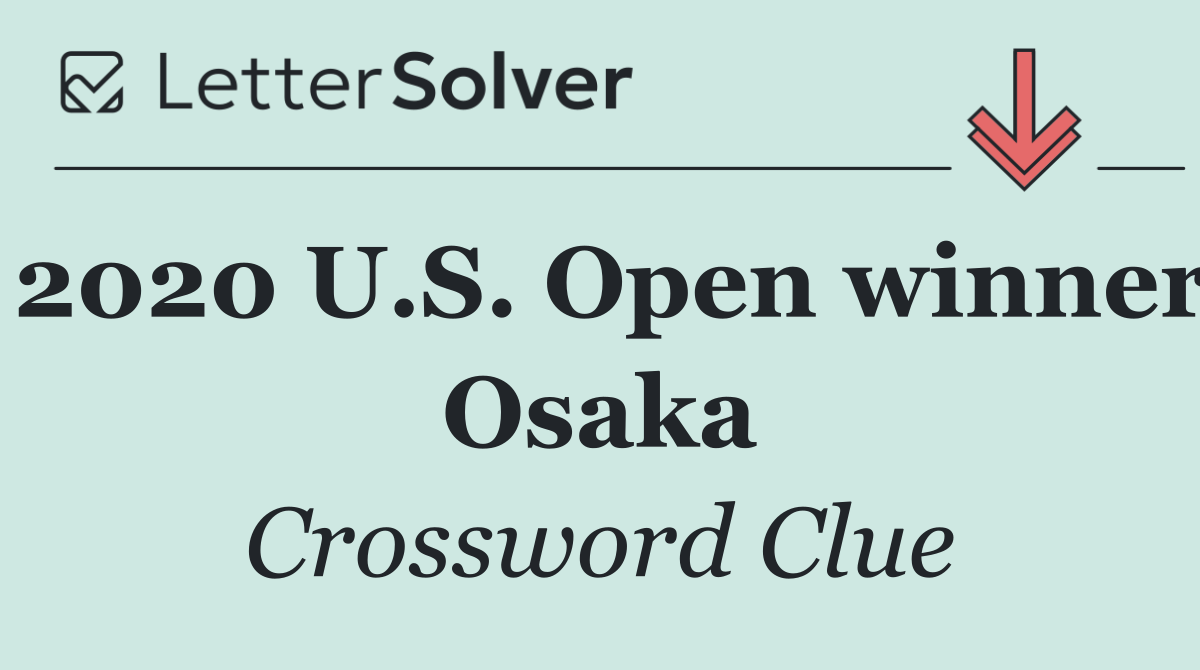 2020 U.S. Open winner Osaka