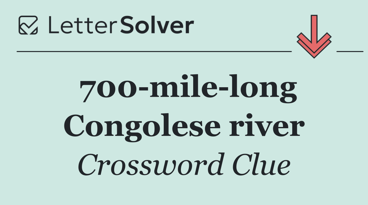 700 mile long Congolese river