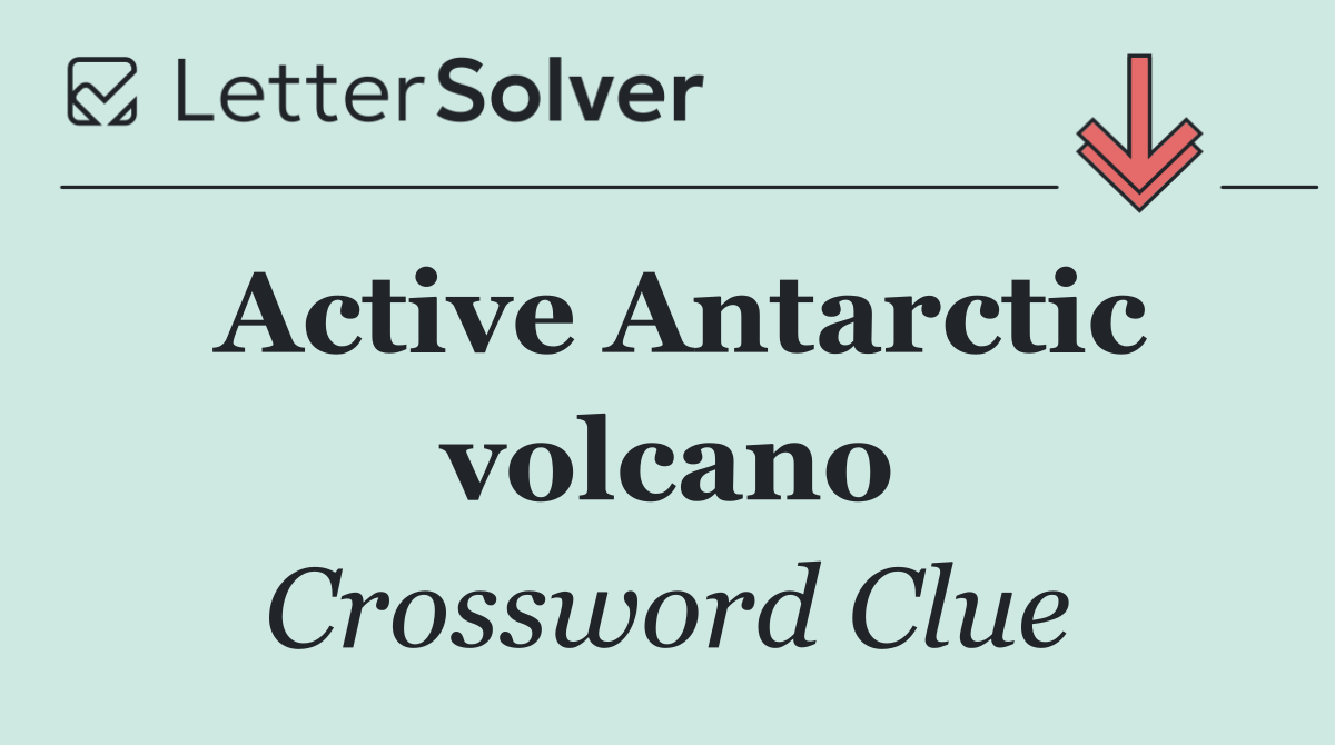 Active Antarctic volcano