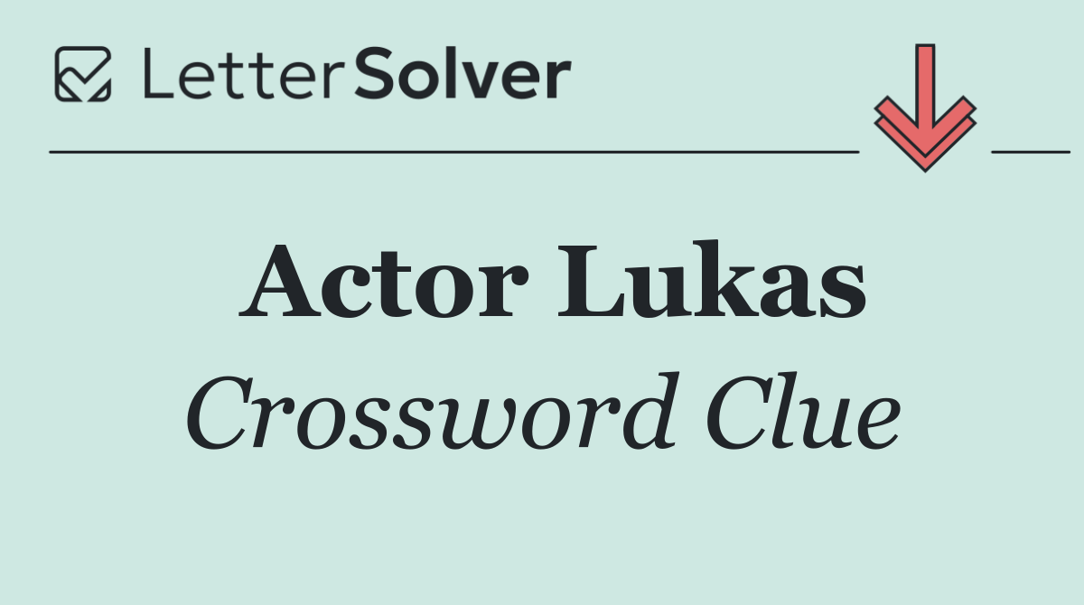 Actor Lukas