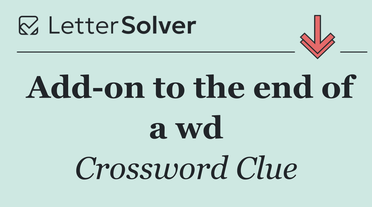 Add on to the end of a wd