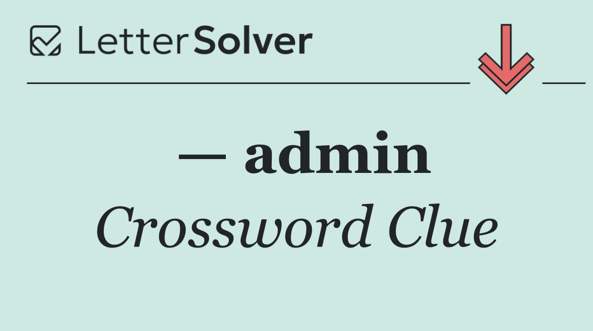 — admin