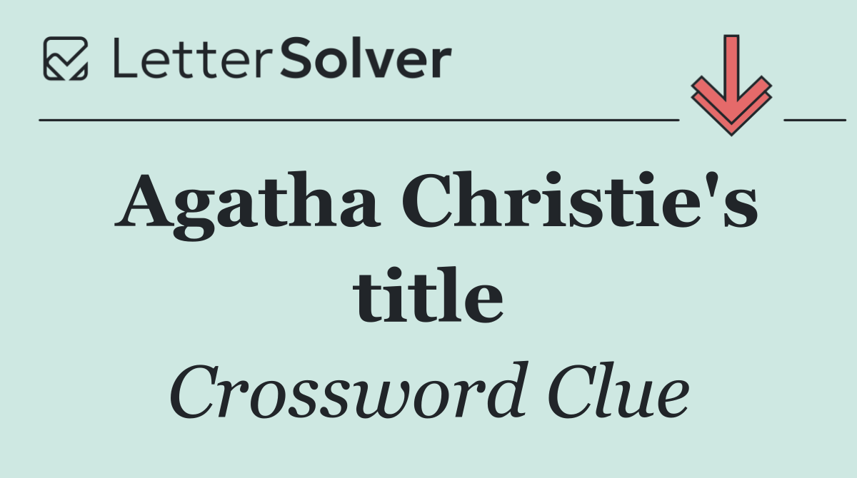 Agatha Christie's title