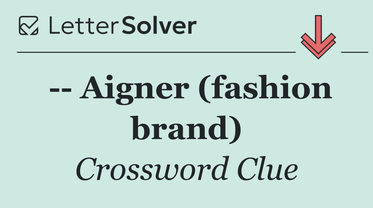    Aigner (fashion brand)