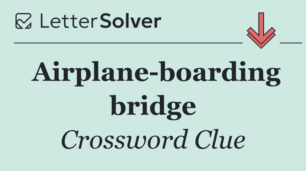 Airplane boarding bridge