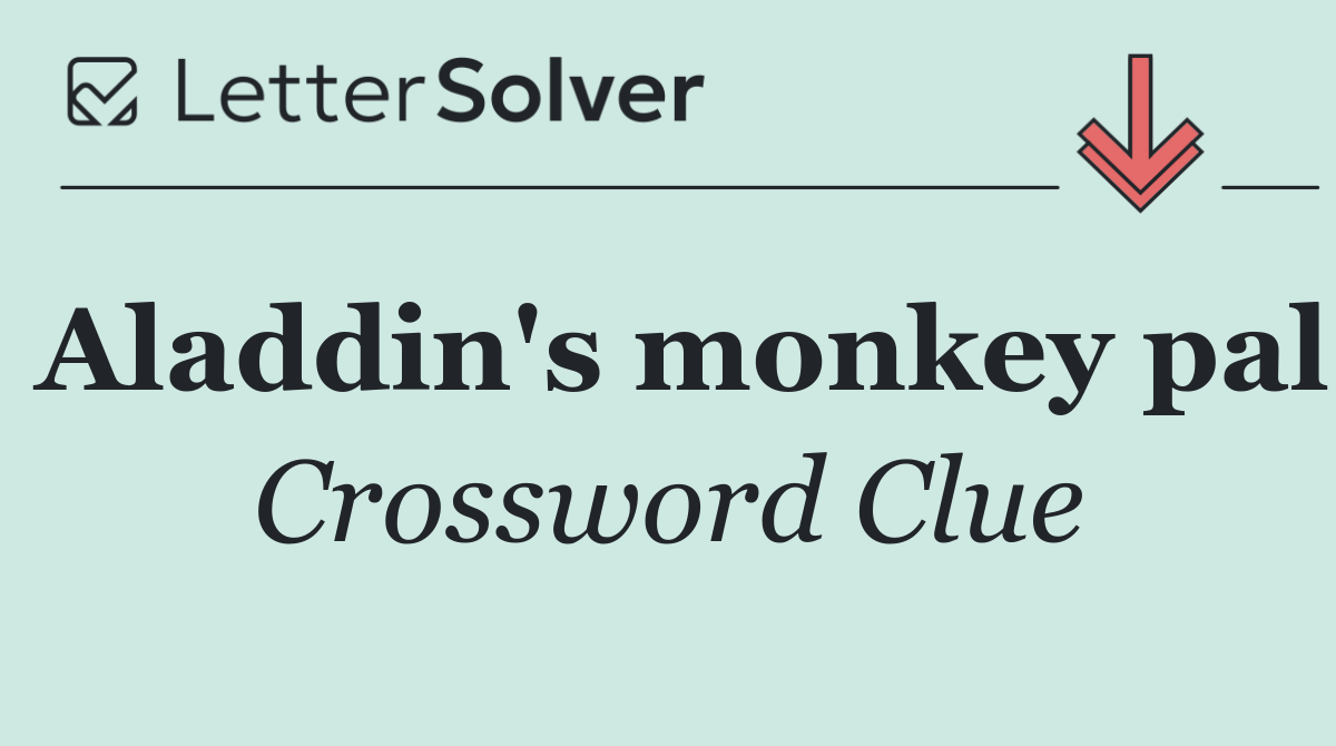 Aladdin's monkey pal