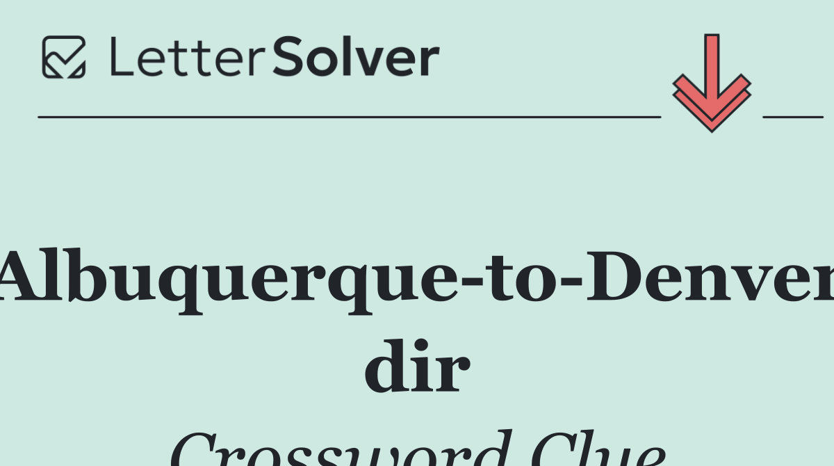 Albuquerque to Denver dir