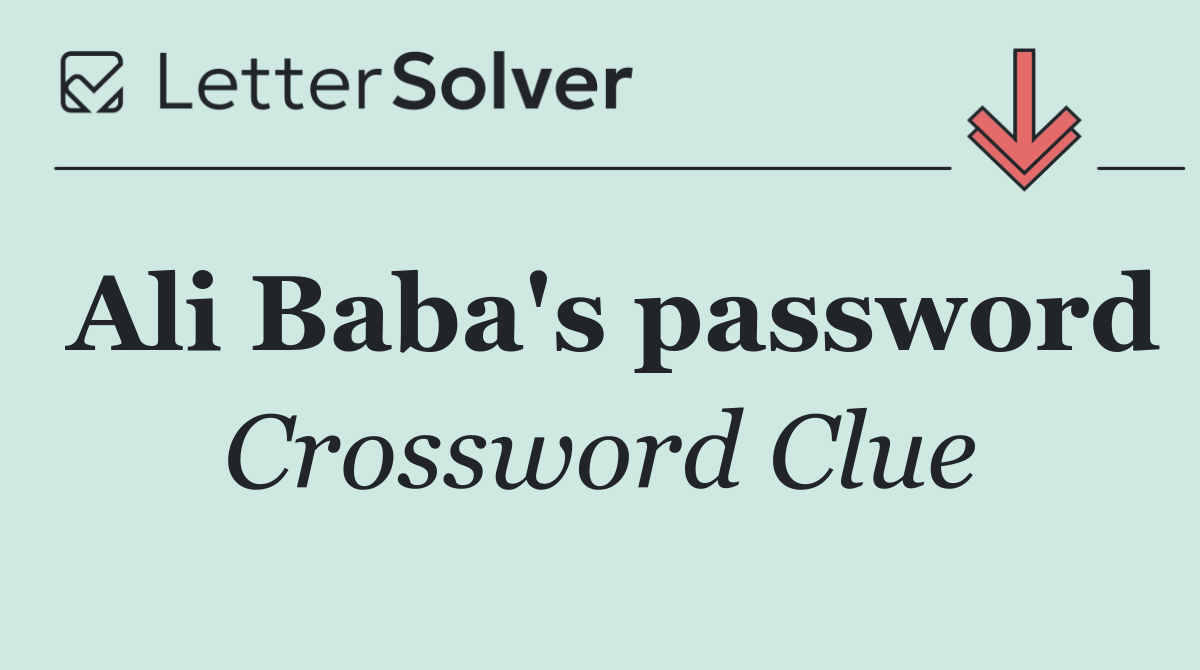 Ali Baba's password