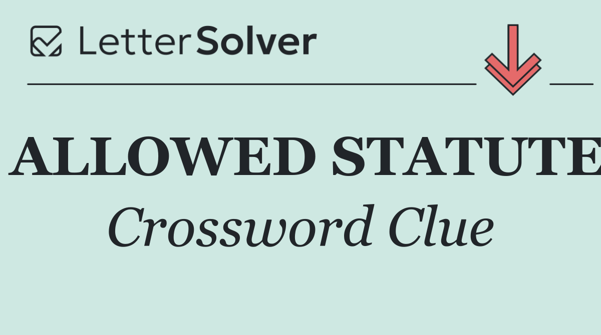 ALLOWED STATUTE
