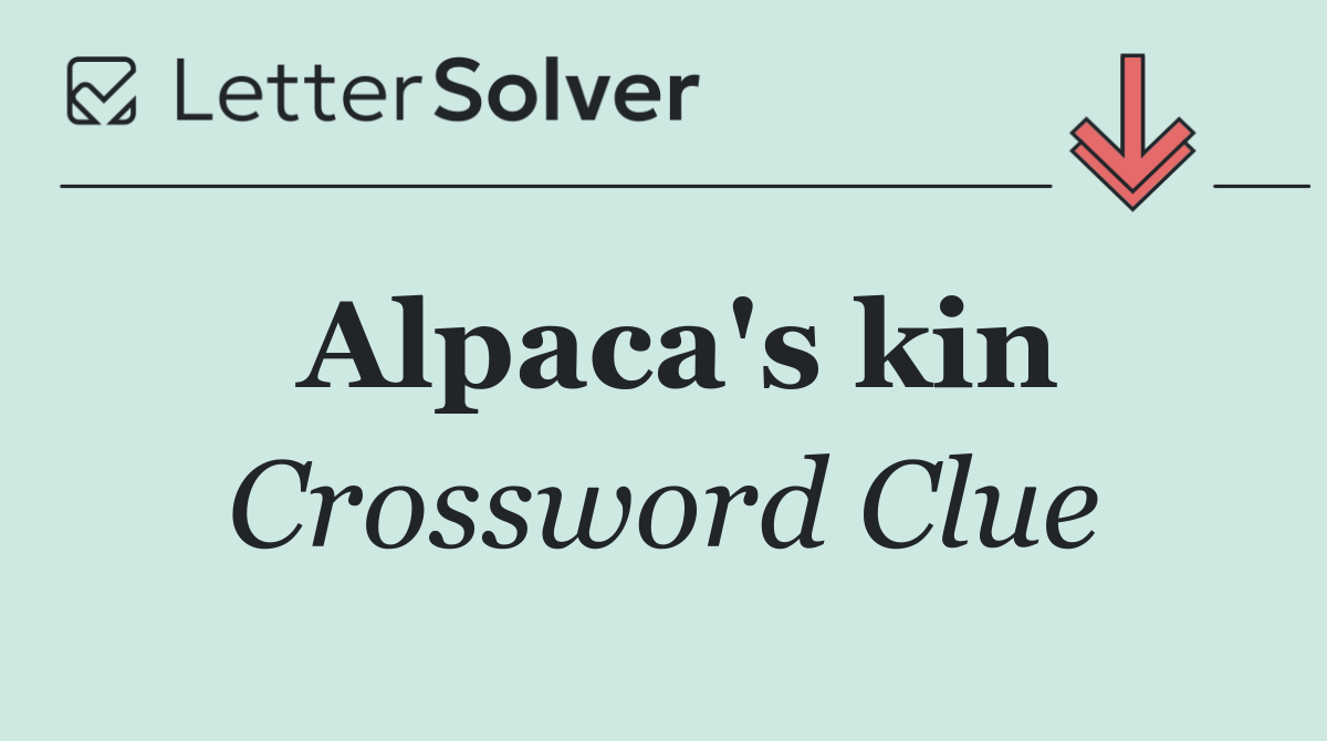 Alpaca's kin