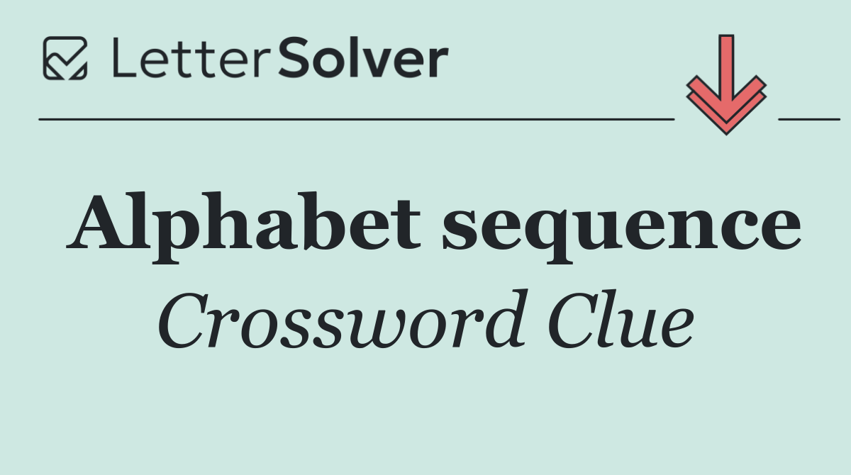 Alphabet sequence