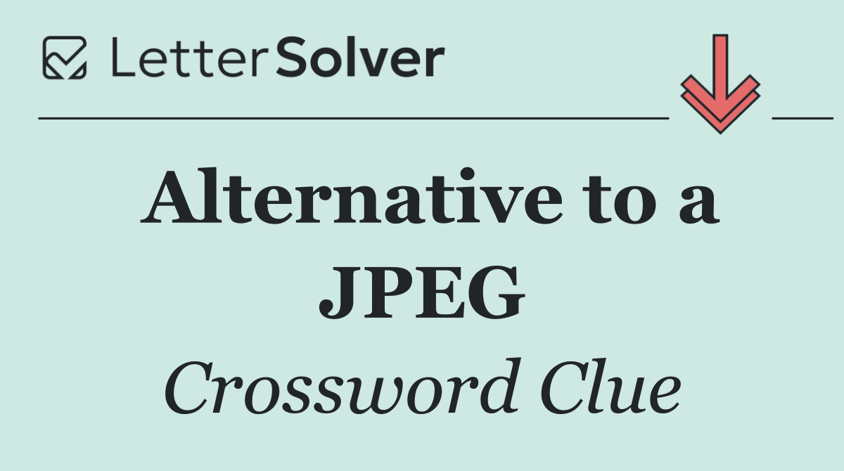 Alternative to a JPEG