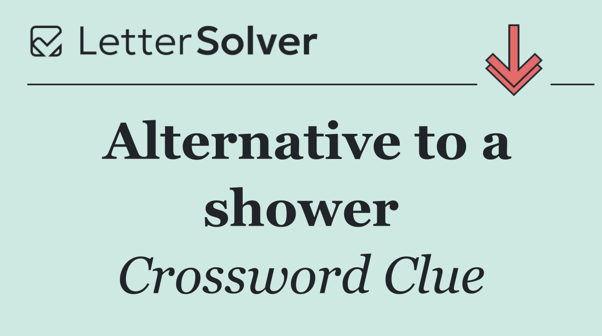 Alternative to a shower