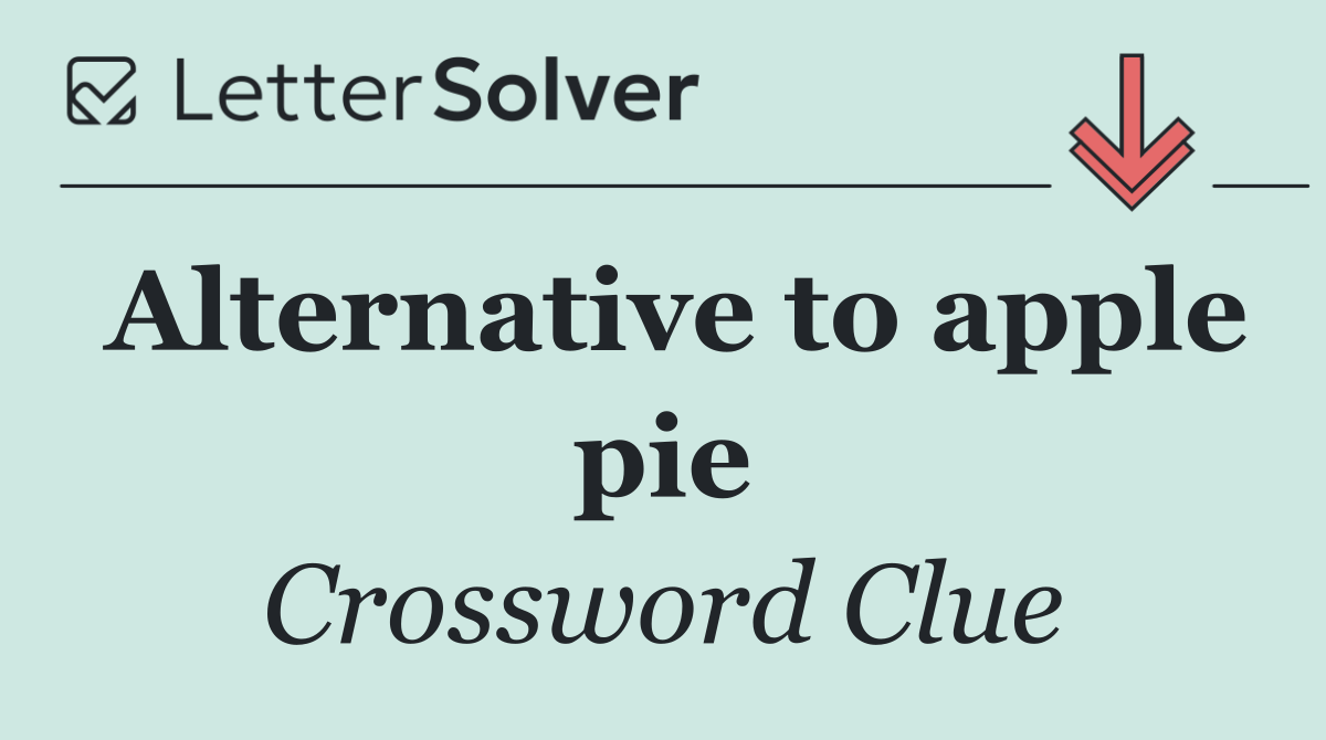 Alternative to apple pie