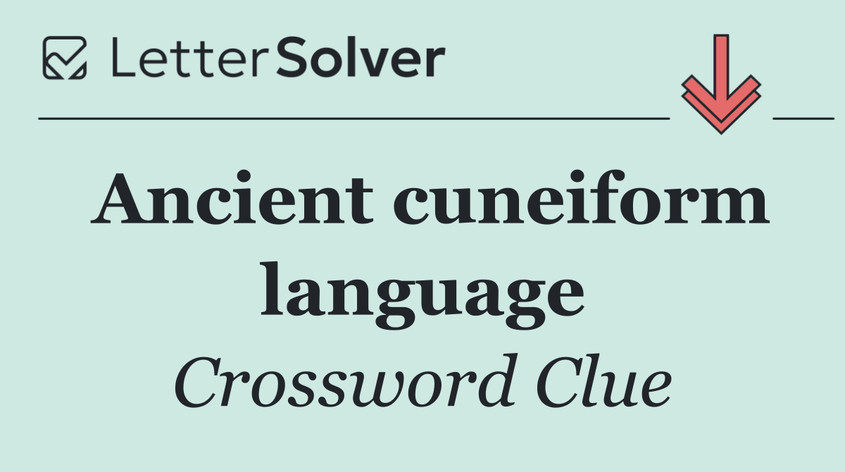 Ancient cuneiform language