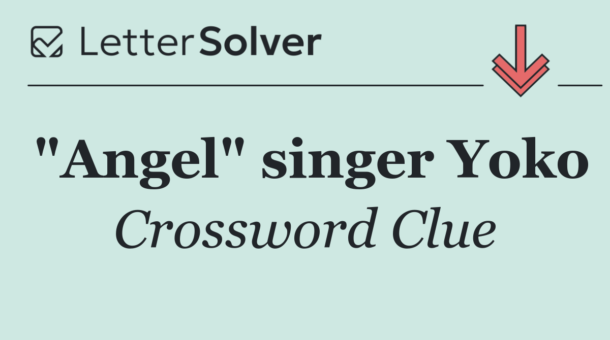 "Angel" singer Yoko