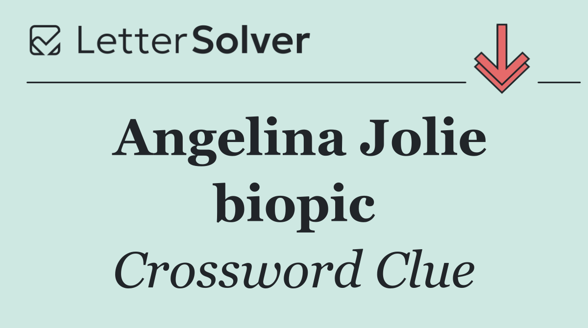 Angelina Jolie biopic