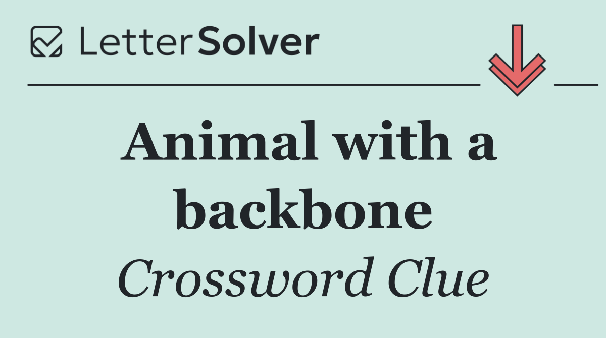 Animal with a backbone