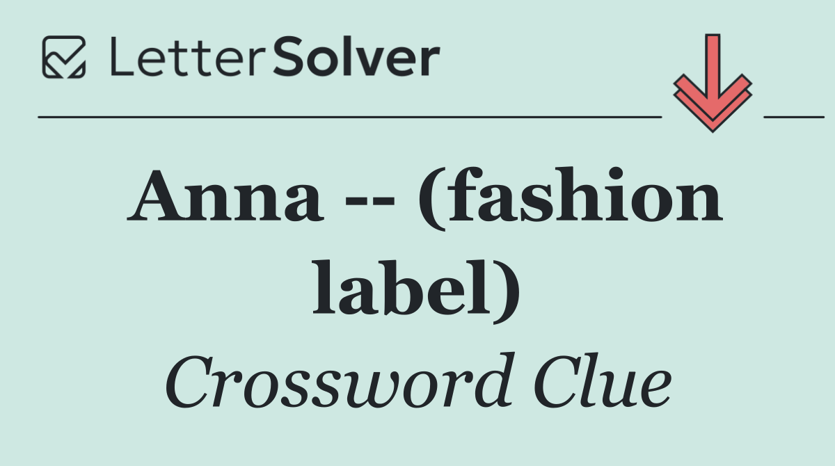 Anna    (fashion label)