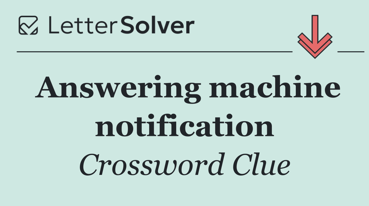 Answering machine notification