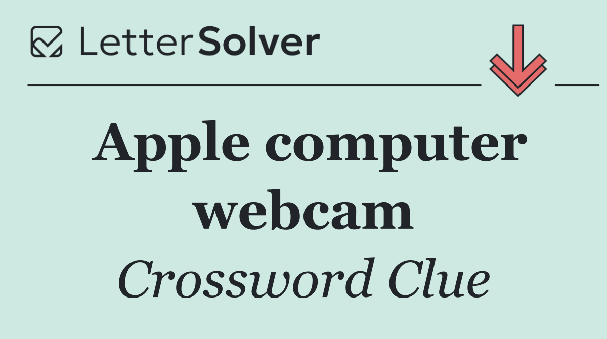 Apple computer webcam