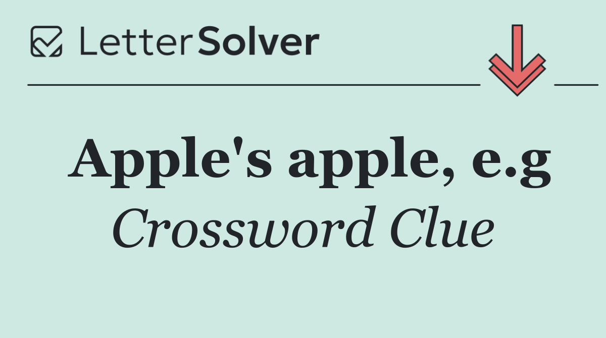 Apple's apple, e.g